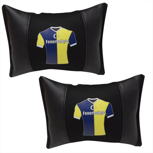Auto Nackenkissen Nackenpolster Leder und gesticktes Polster Design Türkische Mannschaft FB 1907 Fussballtrikot